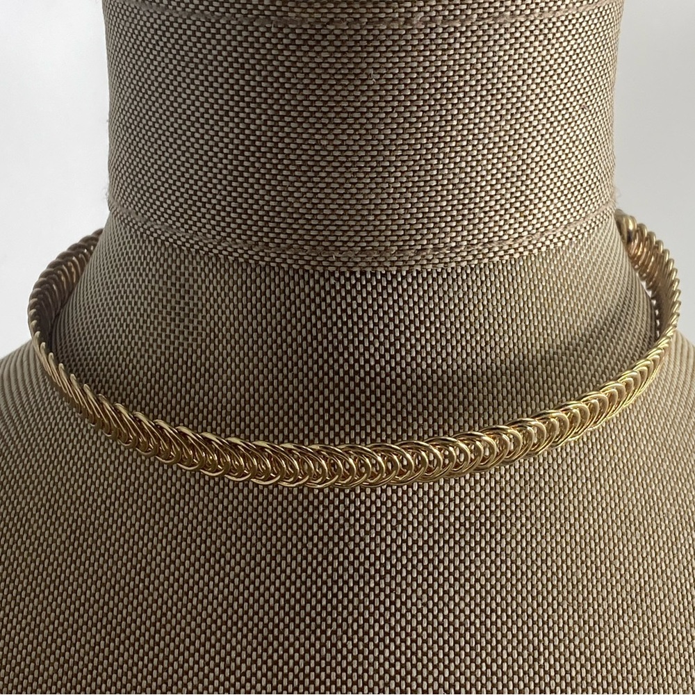 Gold Adjustable Choker Necklace